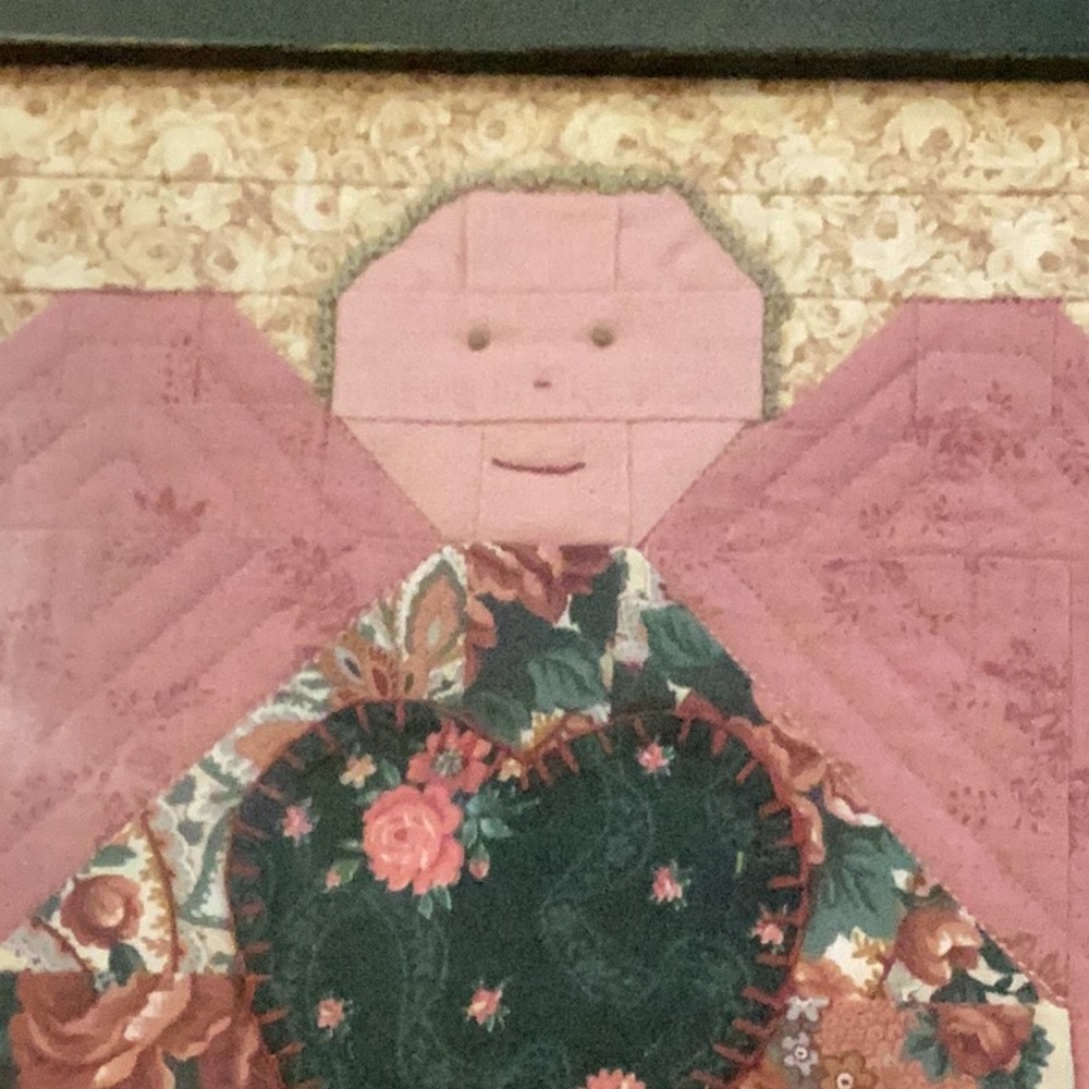 LAST CHANCE BEFORE BEING DONATED. Quilted angel art. - Picture 3 of 9